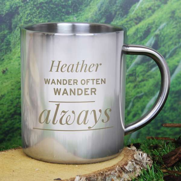 (image for) Personalised 'Any Message' Metal Mug - Click Image to Close