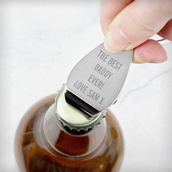 (image for) Personalised Any Message Bottle Opener Keyring - Click Image to Close