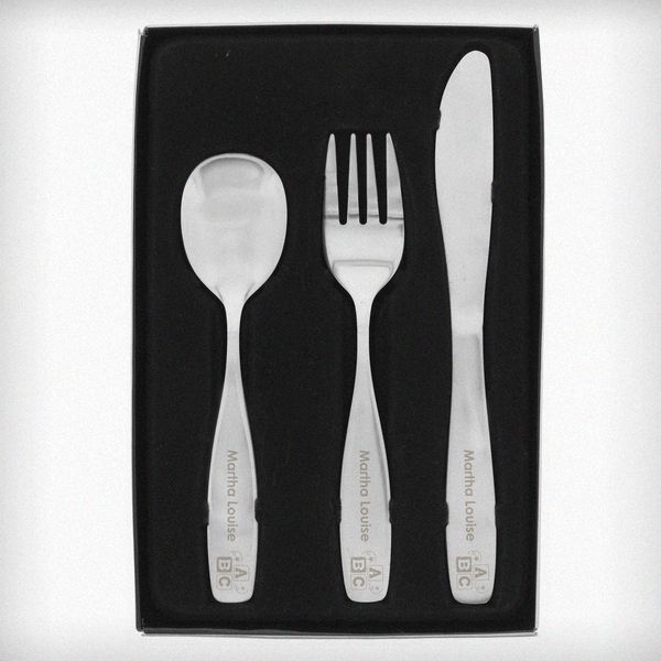 (image for) Personalised 3 Piece ABC Cutlery Set - Click Image to Close