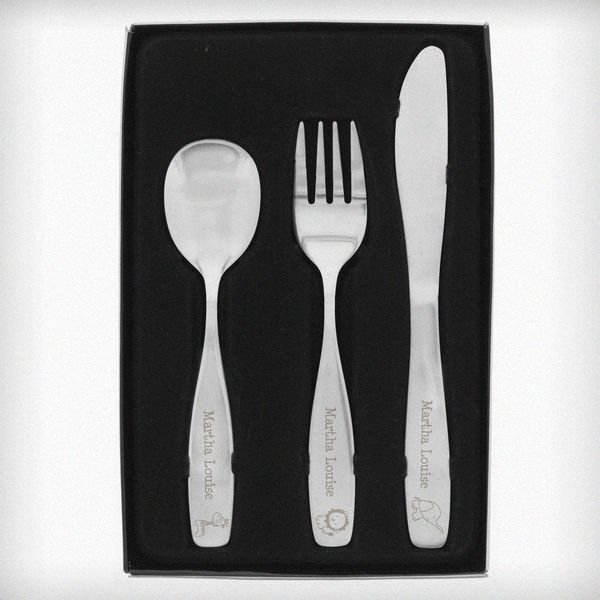 Modal Additional Images for Personalised 3 Piece Hessian Friends Cutlery Set