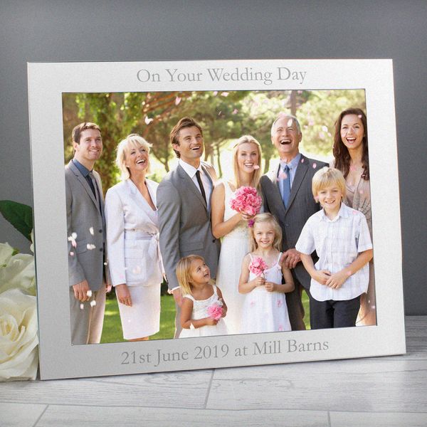 (image for) Personalised 10x8 Silver Photo Frame - Click Image to Close