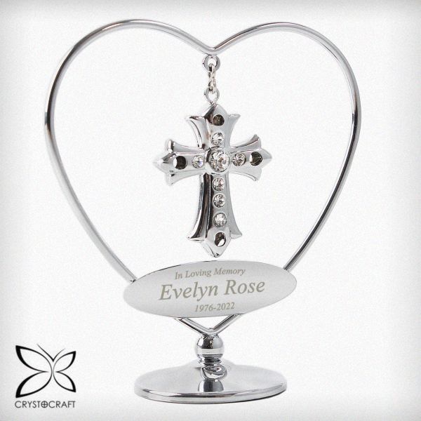 Modal Additional Images for Personalised In Loving Memory Crystocraft Cross