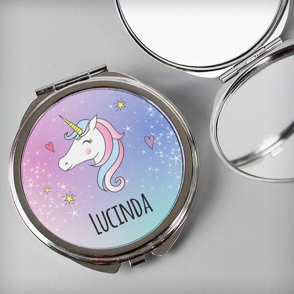 Modal Additional Images for Personalised Unicorn Compact Mirror