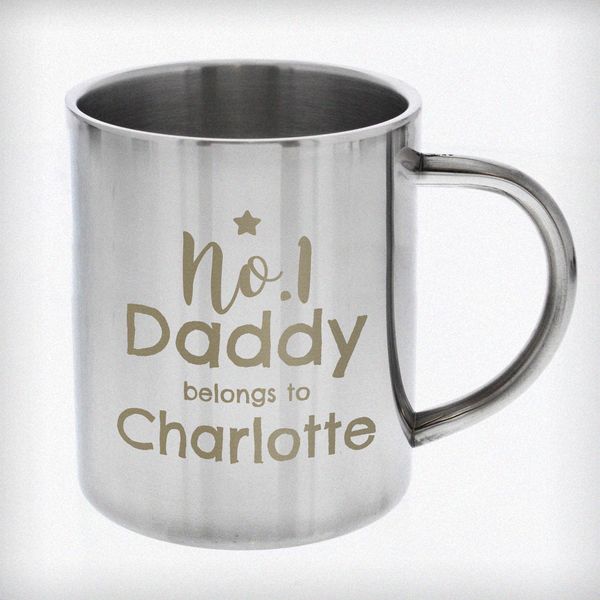 (image for) Personalised No.1 Daddy Stainless Steel Mug - Click Image to Close