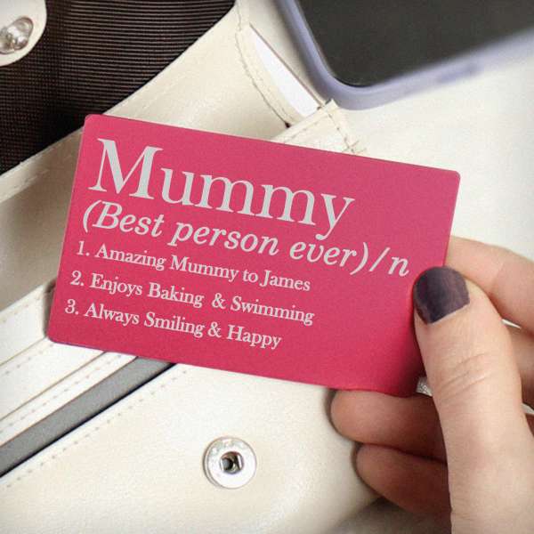 (image for) Personalised Definition Cerise Wallet Card - Click Image to Close