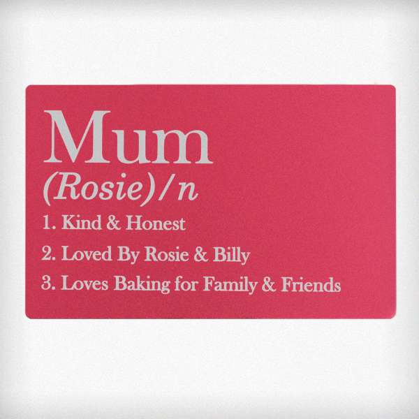 Modal Additional Images for Personalised Definition Cerise Wallet Card