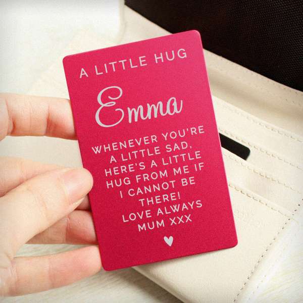 (image for) Personalised Free Text Cerise Wallet Card - Click Image to Close