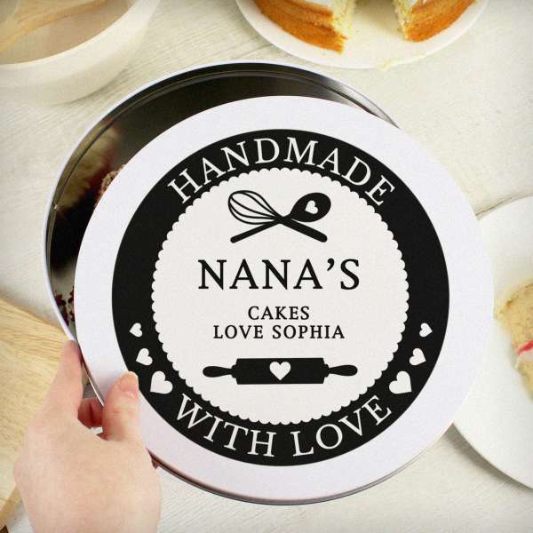 (image for) Personalised Handmade With Love Cake Tin - Click Image to Close