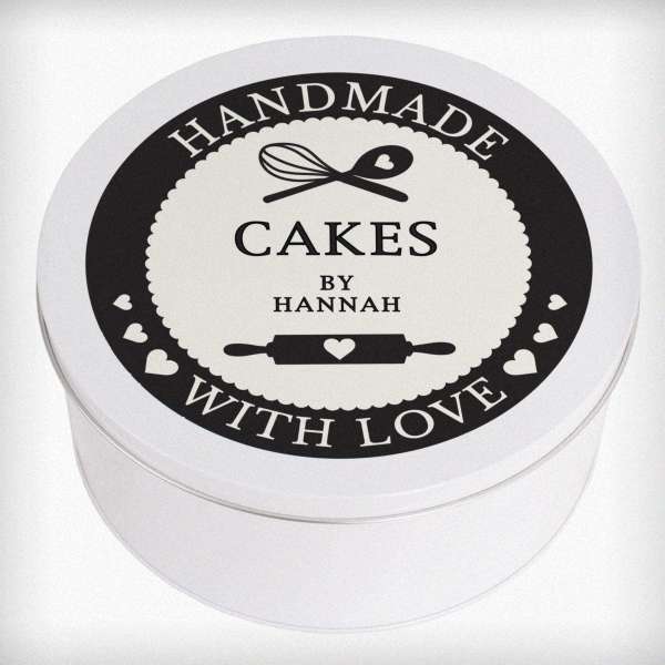 Modal Additional Images for Personalised Handmade With Love Cake Tin