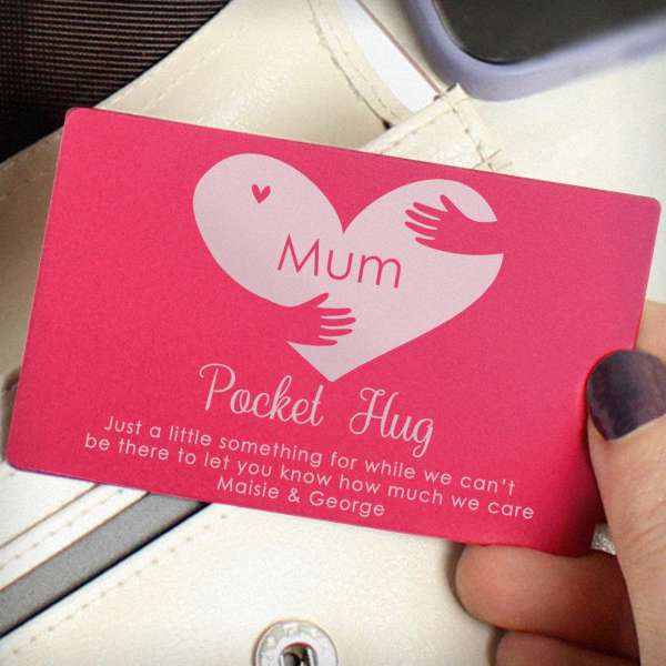 (image for) Personalised Pocket Hug Cerise Wallet Card - Click Image to Close