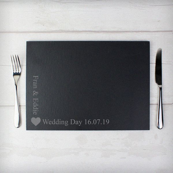 Modal Additional Images for Personalised Heart Motif Slate Board