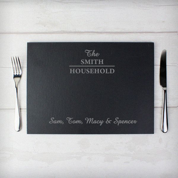 (image for) Personalised Family Slate Placemat - Click Image to Close