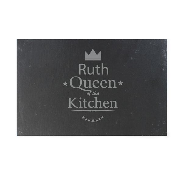 Modal Additional Images for Personalised Queen of the Kitchen Slate Cheeseboard