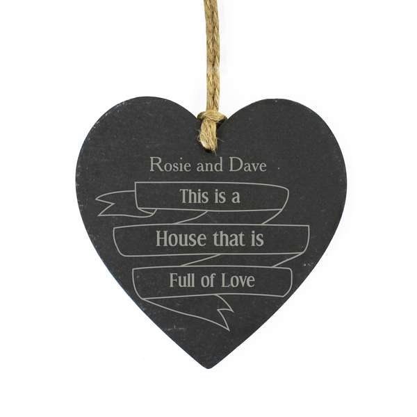 Modal Additional Images for Personalised Garden Bloom Slate Heart
