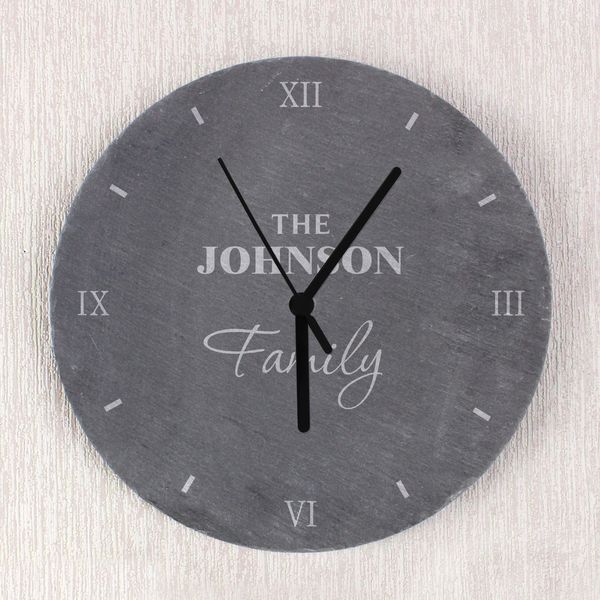 (image for) Personalised Family Slate Clock