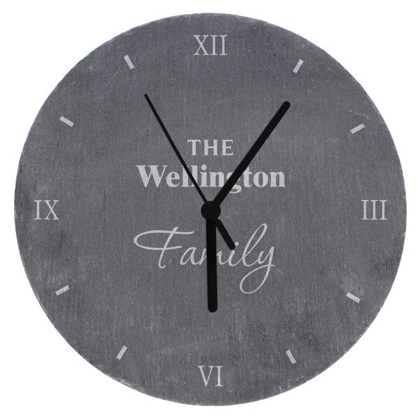 Modal Additional Images for Personalised Family Slate Clock