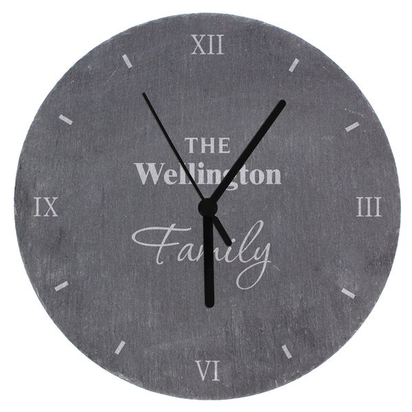 Modal Additional Images for Personalised Family Slate Clock