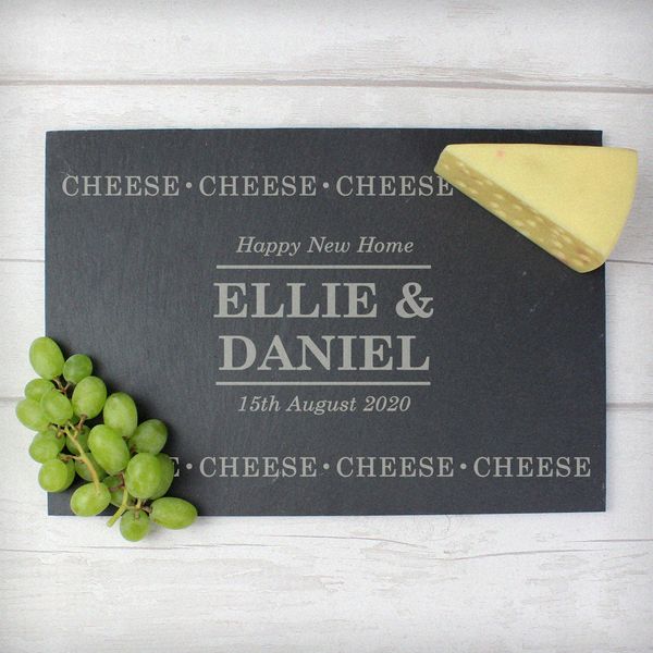 (image for) Personalised Cheese Cheese Cheese Slate Cheese Board - Click Image to Close