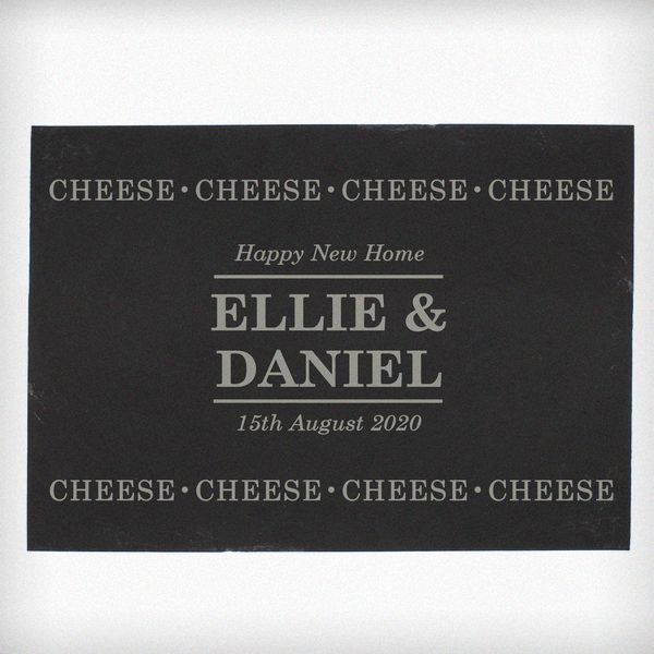 (image for) Personalised Cheese Cheese Cheese Slate Cheese Board - Click Image to Close