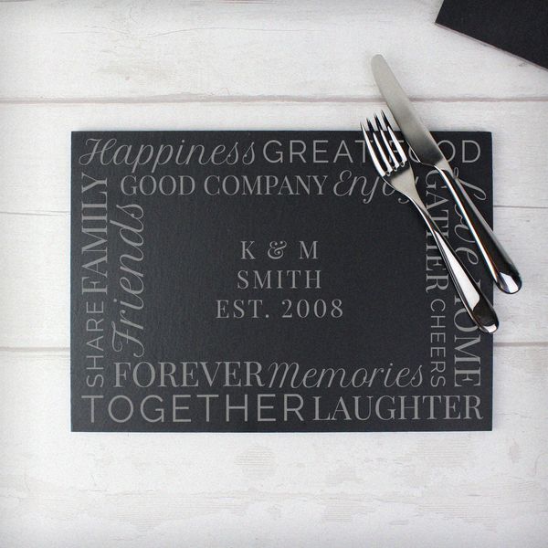 Modal Additional Images for Personalised 'Together' Slate Placemat