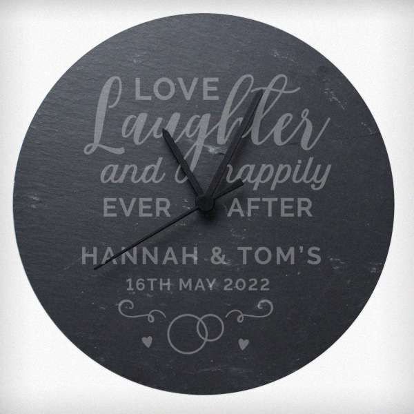 Modal Additional Images for Personalised Love Laughter Slate Clock