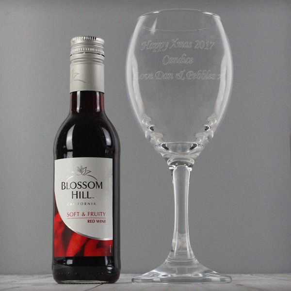 (image for) Personalised Red Wine & Wine Glass Set - Click Image to Close