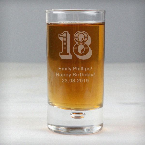 (image for) Personalised Age Bubble Shot Glass - Click Image to Close