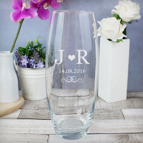 (image for) Personalised Monogram Bullet Vase - Click Image to Close