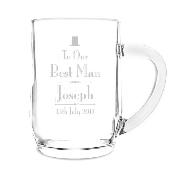 (image for) Personalised Decorative Wedding Best Man Tankard - Click Image to Close