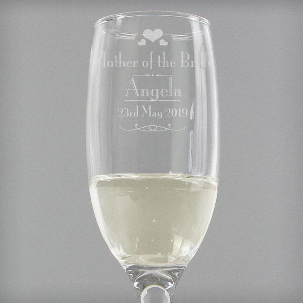 Modal Additional Images for Personalised Decorative Wedding Mother of the Bride Glass Flute
