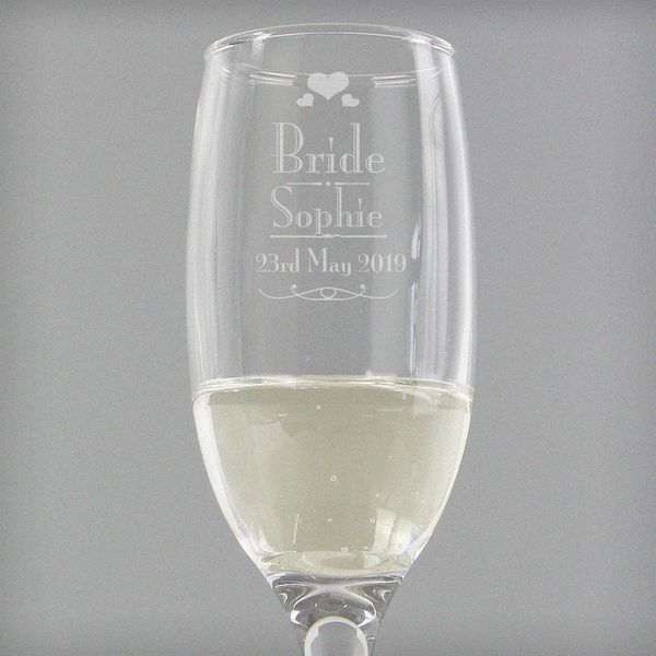 Modal Additional Images for Personalised Decorative Wedding Bride Glass Flute