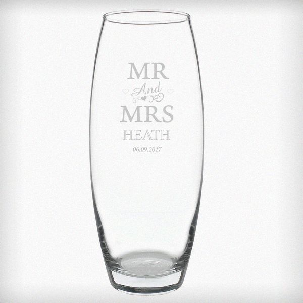 (image for) Personalised Mr & Mrs Bullet Vase - Click Image to Close