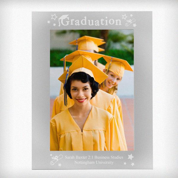Modal Additional Images for Personalised Mirrored Graduation Glass Photo Frame 5x7