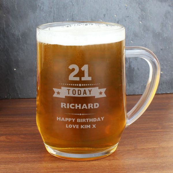 (image for) Personalised Birthday Star Tankard - Click Image to Close