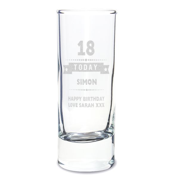 (image for) Personalised Birthday Star Shot Glass - Click Image to Close