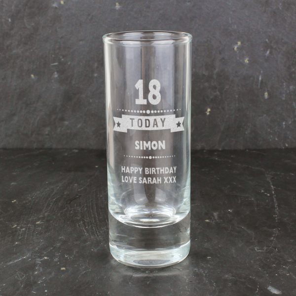 Modal Additional Images for Personalised Birthday Star Shot Glass