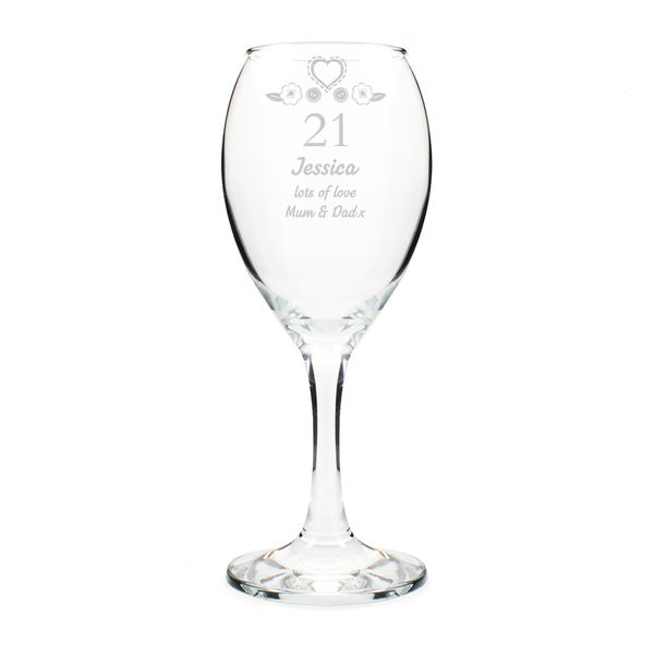 (image for) Personalised Birthday Craft Wine Glass - Click Image to Close