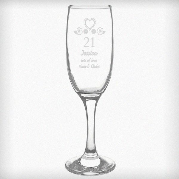 (image for) Personalised Birthday Craft Flute Glass - Click Image to Close