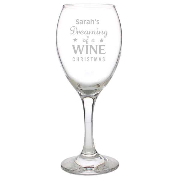 Modal Additional Images for Personalised Dreaming of a Wine Christmas... Wine Glass