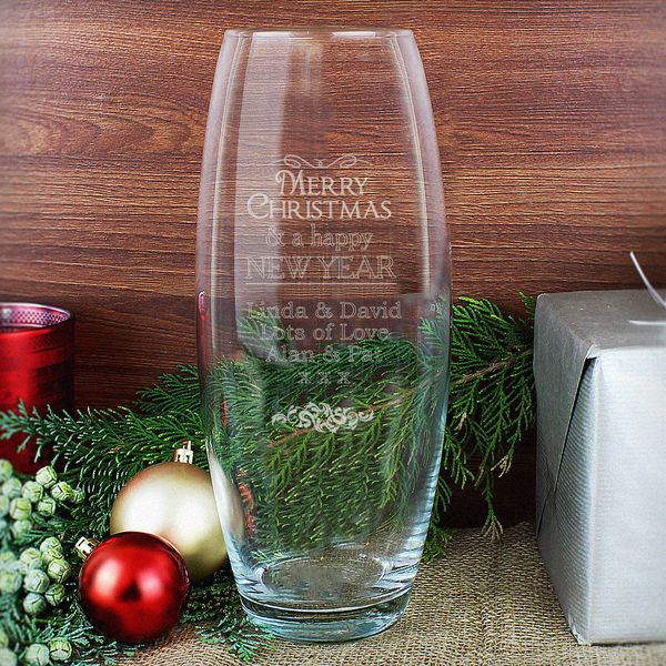 (image for) Personalised Christmas Bullet Vase - Click Image to Close