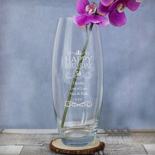 (image for) Personalised Birthday Bullet Vase