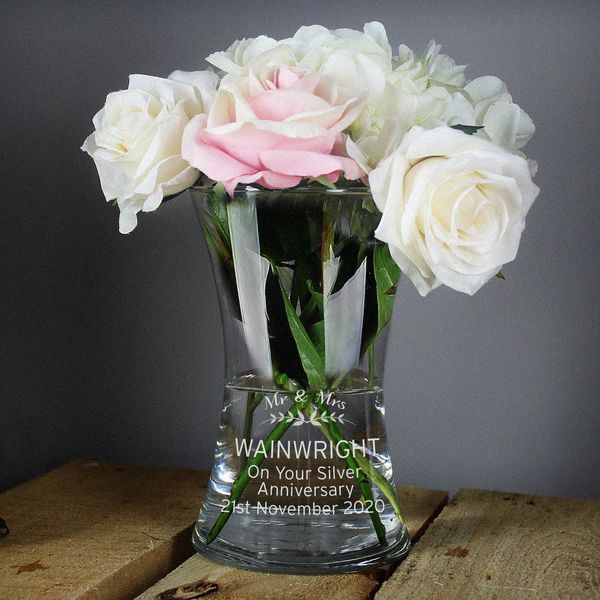 (image for) Personalised Classic Glass Vase - Click Image to Close