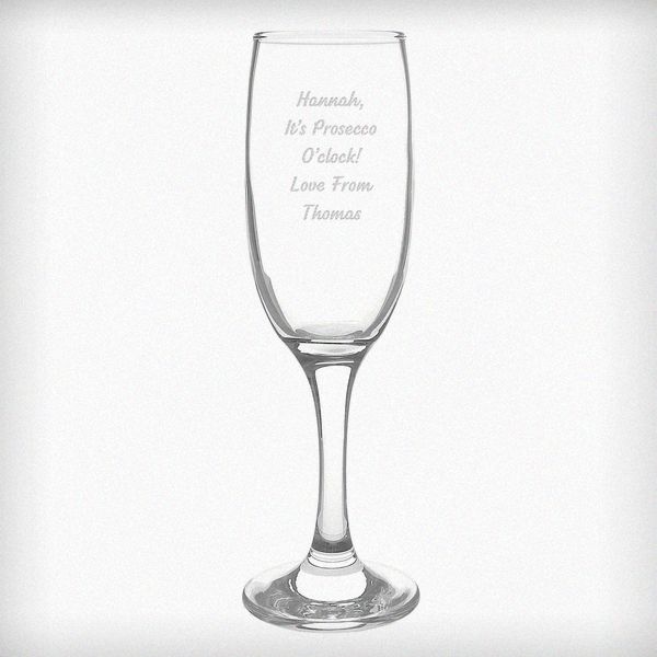 (image for) Personalised Any Message Prosecco Flute - Click Image to Close