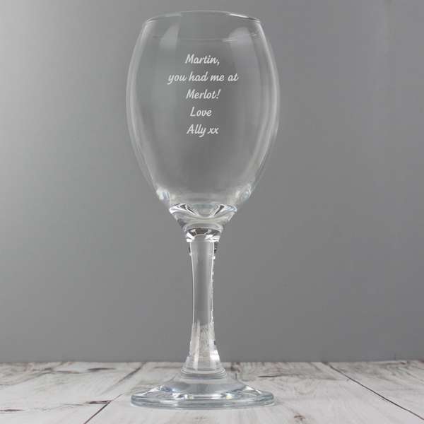 Modal Additional Images for Personalised Any Message Wine Glass