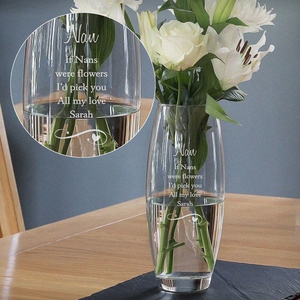 (image for) Personalised Swirls & Hearts Bullet Vase - Click Image to Close