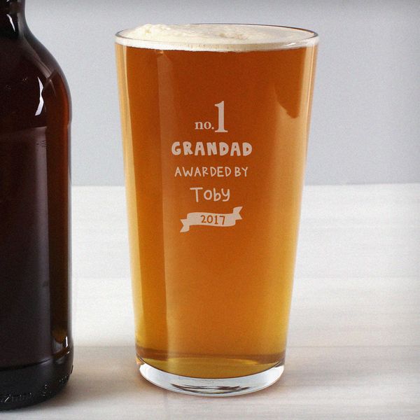 (image for) Personalised no.1 Awarded By Pint Glass