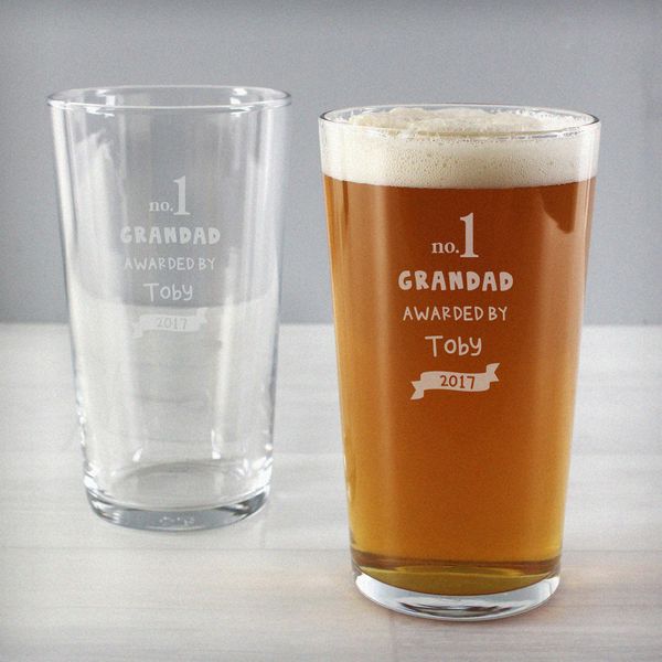 (image for) Personalised no.1 Awarded By Pint Glass - Click Image to Close