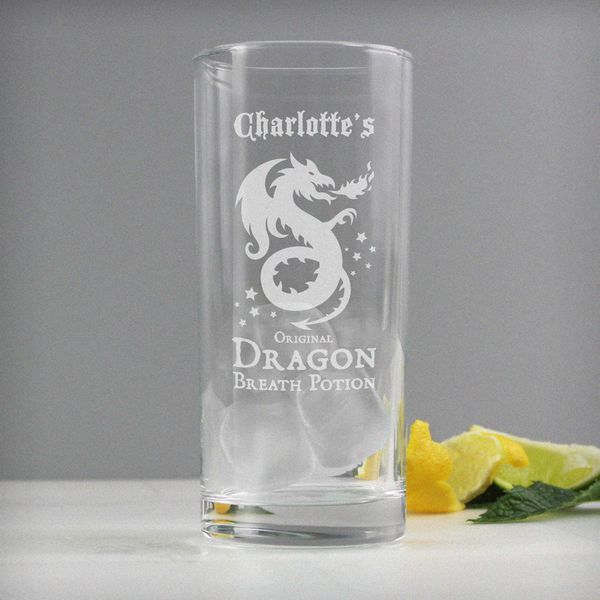 (image for) Personalised Dragon Breath Potion Hi Ball Glass - Click Image to Close