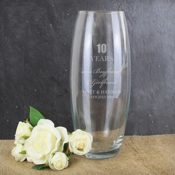 (image for) Personalised Anniversary Bullet Vase - Click Image to Close