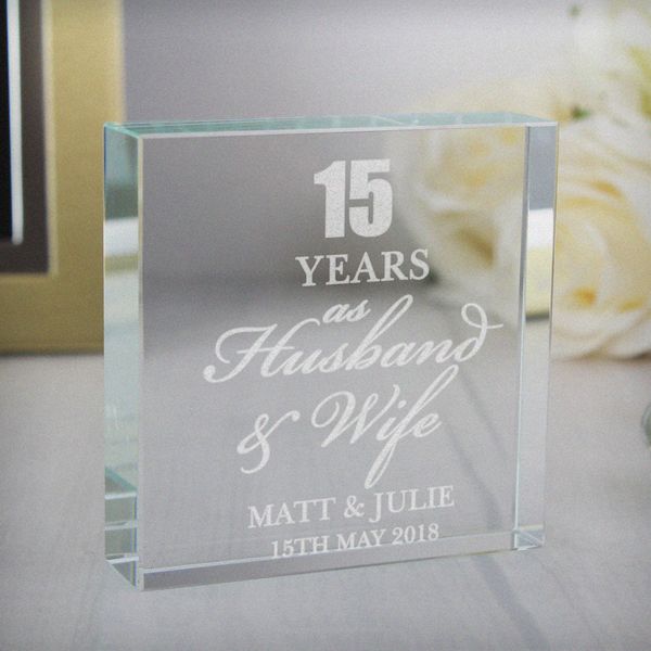 (image for) Personalised Anniversary Large Crystal Token - Click Image to Close